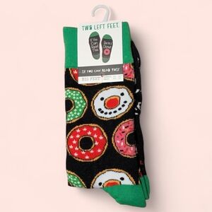 NWT Two Left Feet Donut Socks